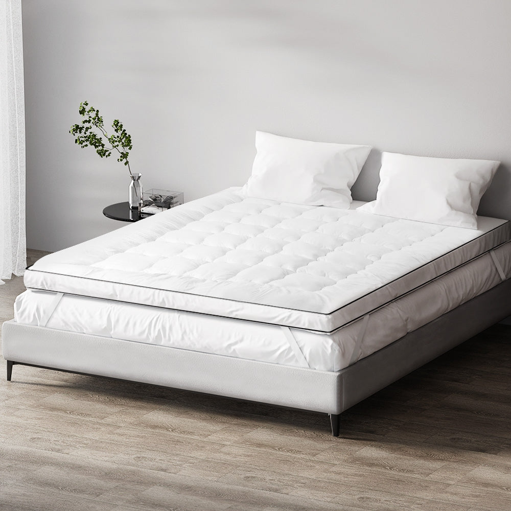 Giselle Bedding Microfibre Pillowtop Mattress Topper 5cm King Single