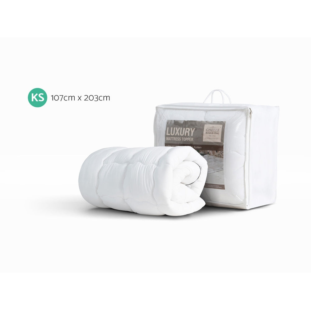 Giselle King Single Mattress Topper Pillowtop Anti-Allergy