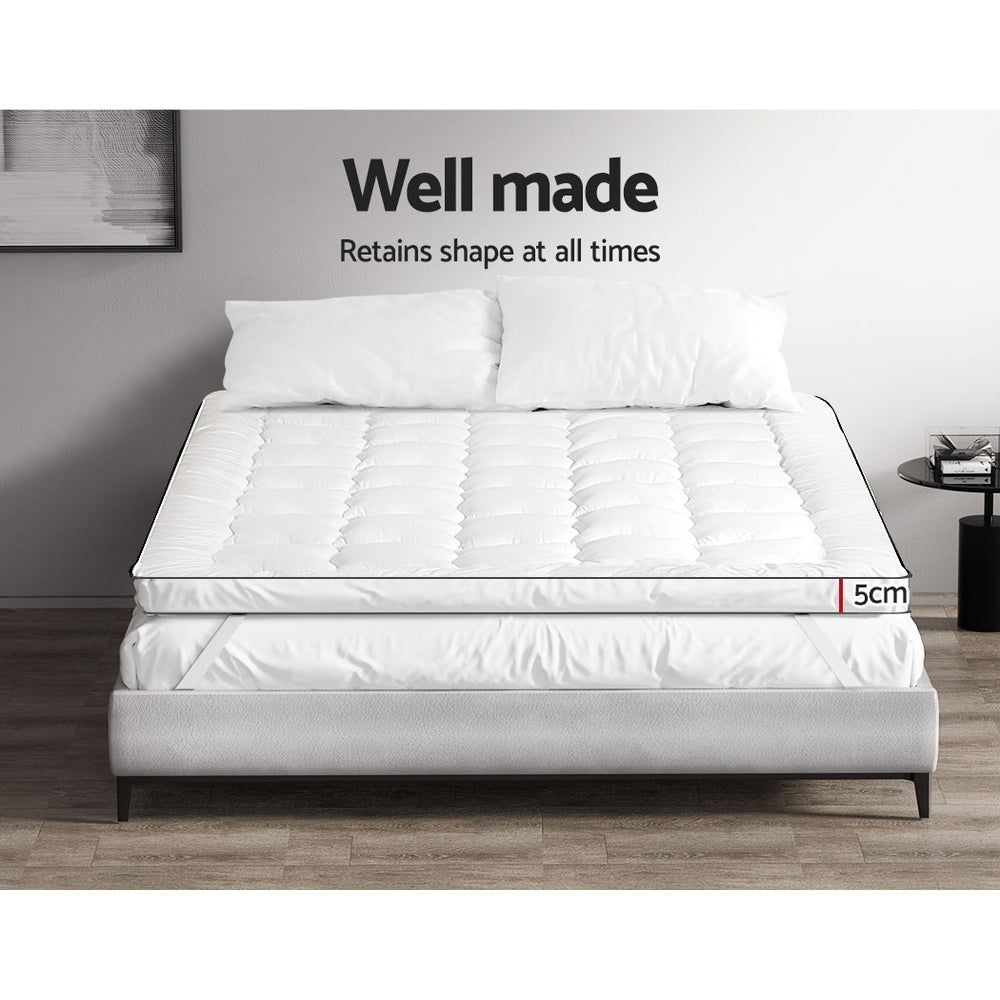 Giselle King Single Mattress Topper Pillowtop Anti-Allergy
