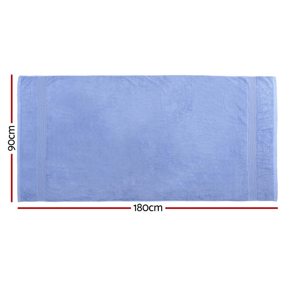 Blue Cotton Bath Sheets Set 2-Pack Extra Large Towels