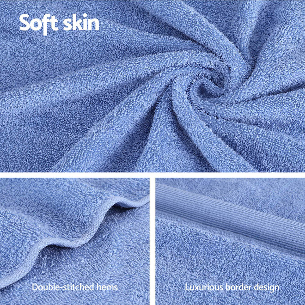 Blue Cotton Bath Sheets Set 2-Pack Extra Large Towels