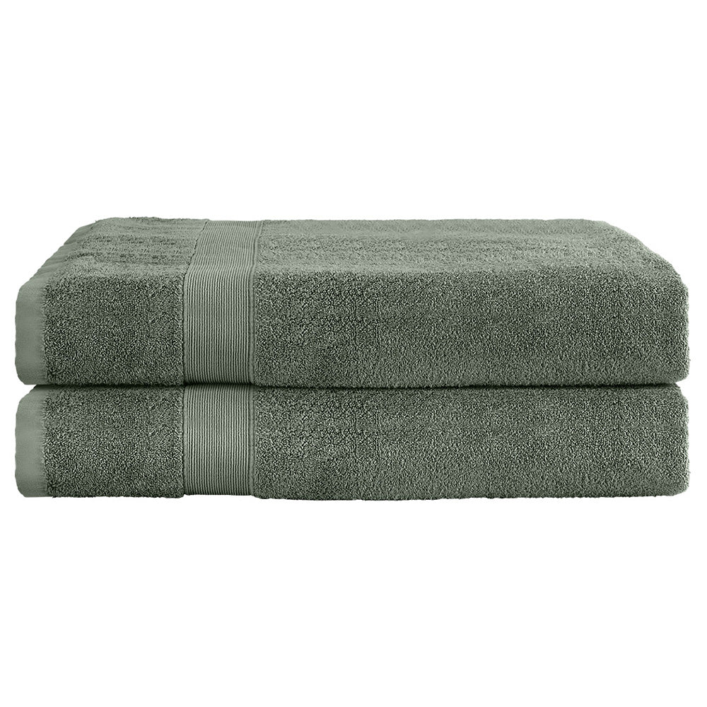 Lux Cotton Bath Sheets 2-Pack Extra Large Towels Green