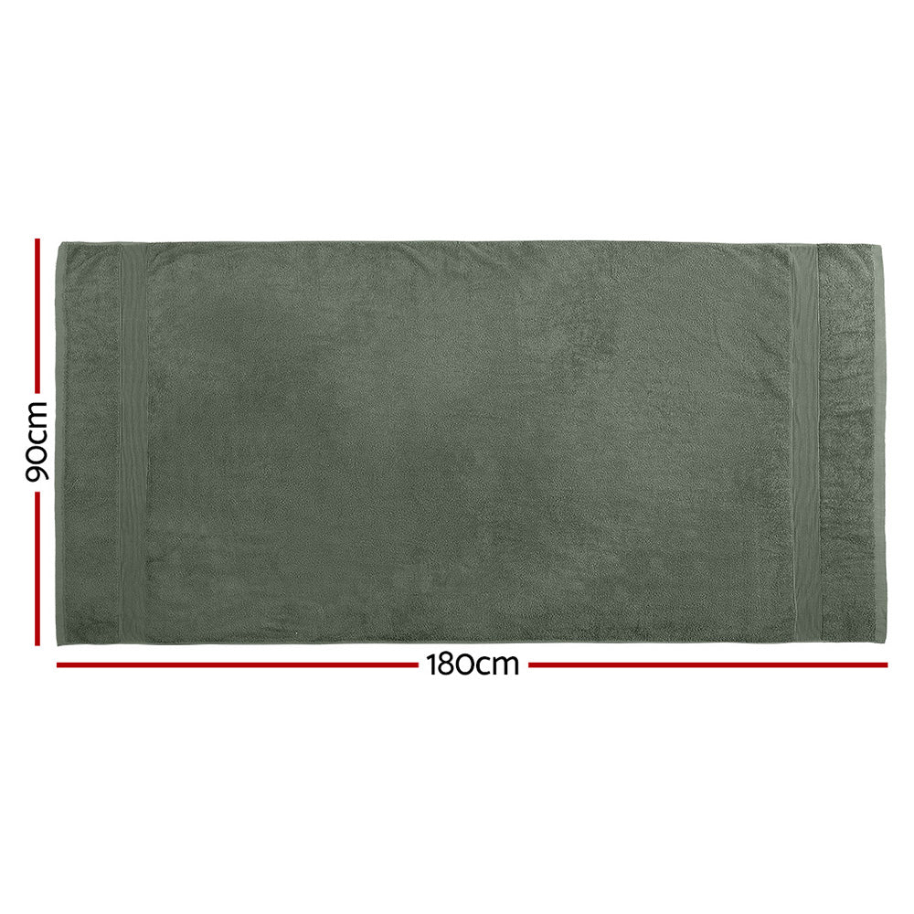 Lux Cotton Bath Sheets 2-Pack Extra Large Towels Green