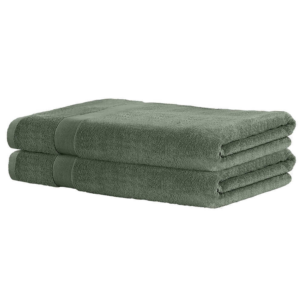 Lux Cotton Bath Sheets 2-Pack Extra Large Towels Green