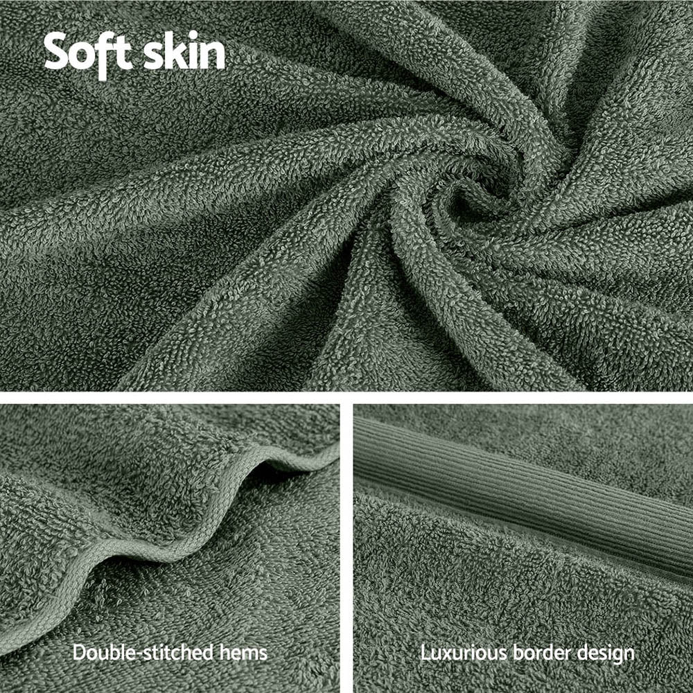 Lux Cotton Bath Sheets 2-Pack Extra Large Towels Green