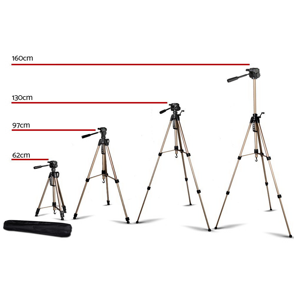 Weifeng 62-160cm DSLR Tripod Stand Gold