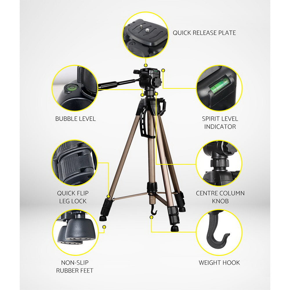 Weifeng 62-160cm DSLR Tripod Stand Gold