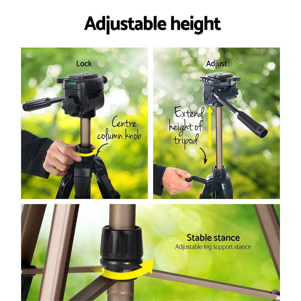 Weifeng 62-160cm DSLR Tripod Stand Gold