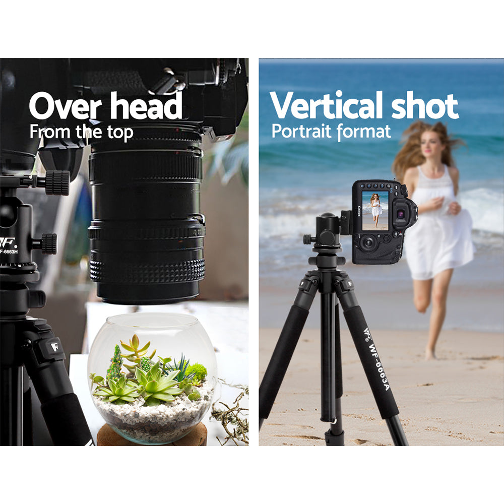 Weifeng Adjustable Camera Tripod 64-173cm DSLR Travel Magnesium Alloy