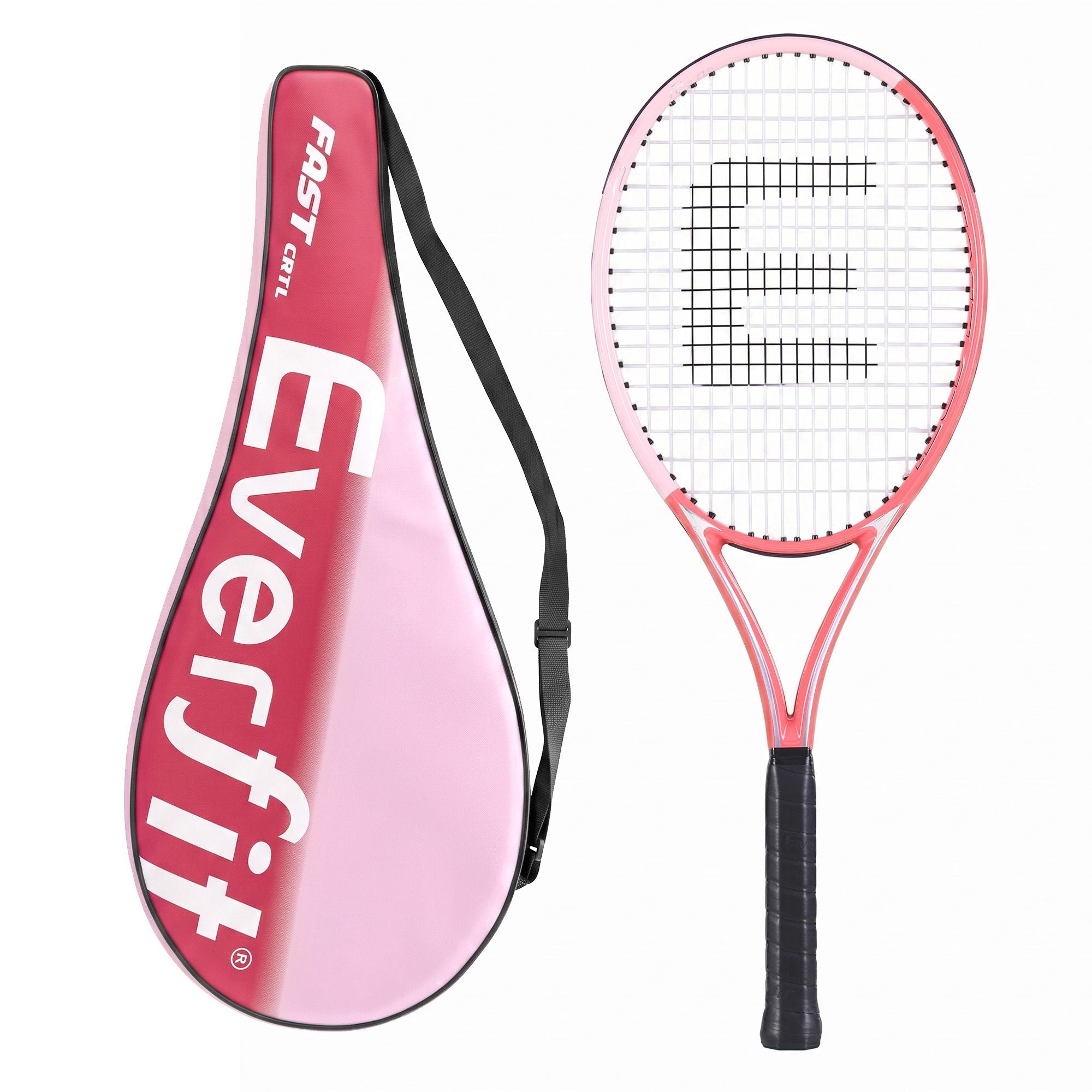 Everfit 27 Inch Tennis Racket Lightweight Racquet for Beginner Adult Players Pink