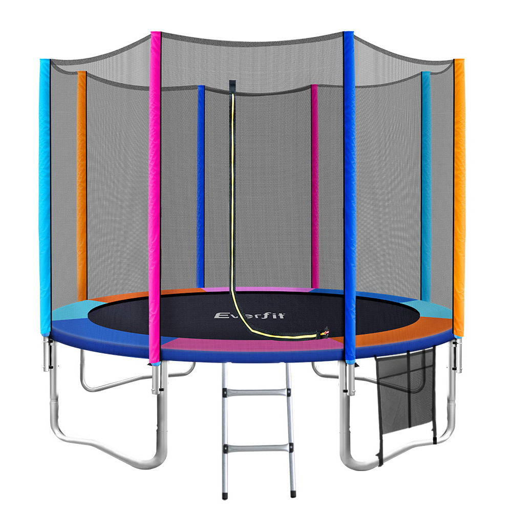 Everfit 10FT Kids Trampoline Rebounder Safety Net Blue