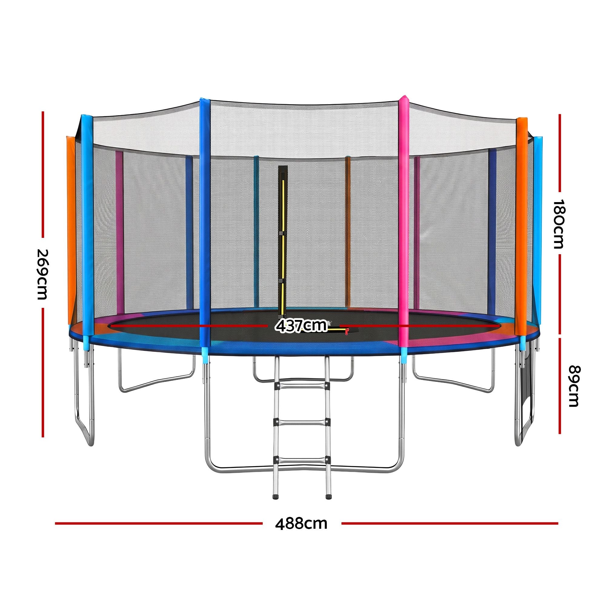 Everfit 16FT Kids Trampoline Rebounder with Enclosure Net Storage Bag
