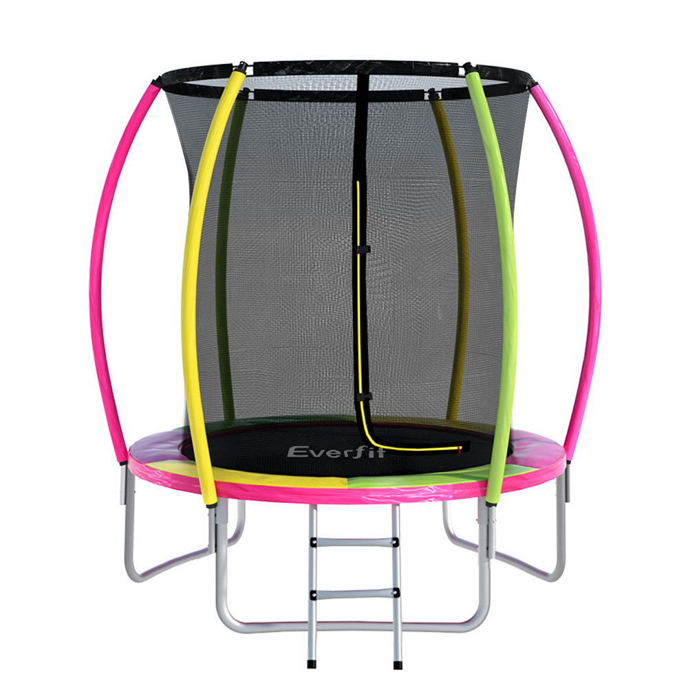 Everfit 6ft Kids Trampoline Rebounder Safety Netting Multi-Colour
