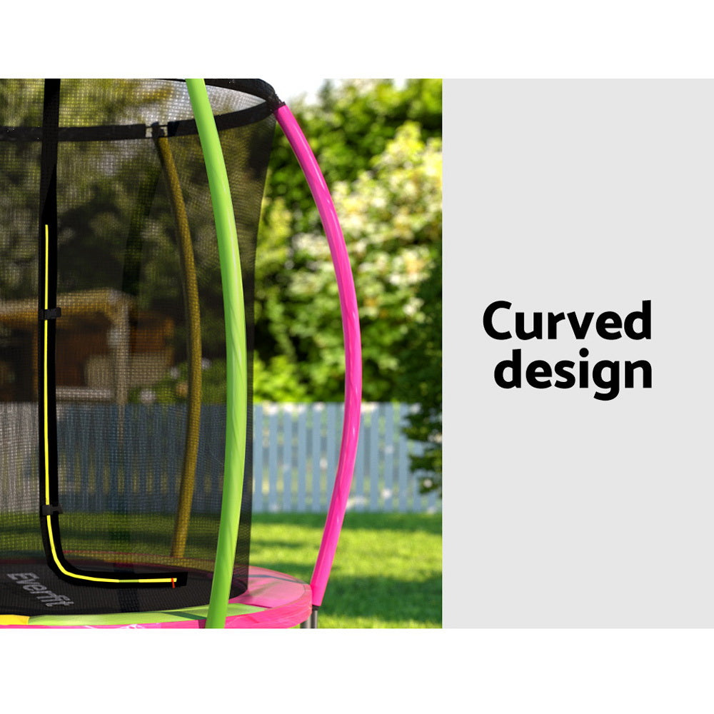 Everfit 6ft Kids Trampoline Rebounder Safety Netting Multi-Colour