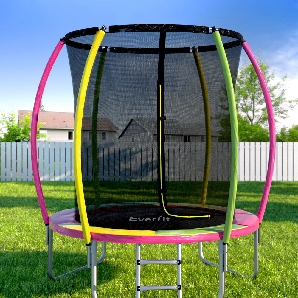 Everfit 6ft Kids Trampoline Rebounder Safety Netting Multi-Colour