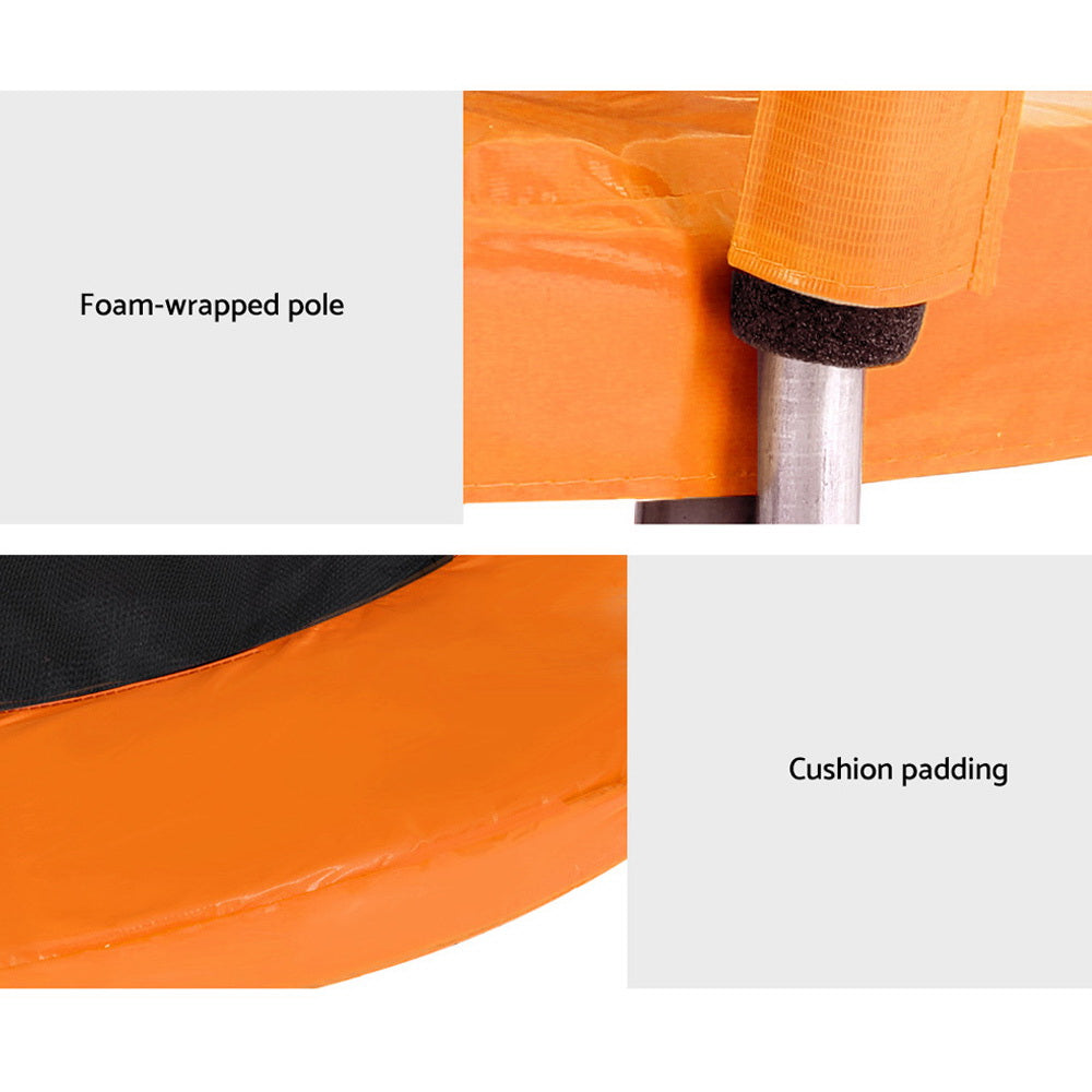 Everfit 6FT Kids Trampoline Orange Safety Net Ladder