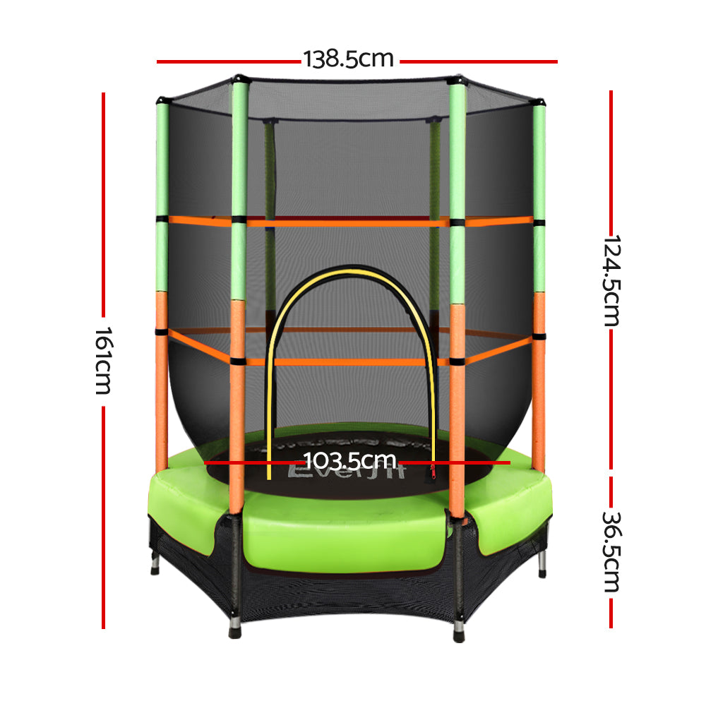 Everfit 4.5FT Kids Trampoline Safety Net Green