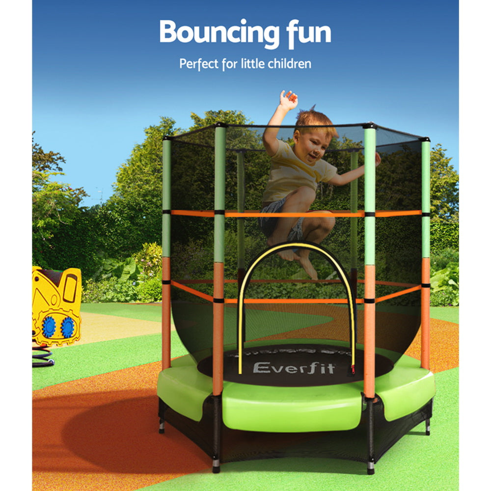 Everfit 4.5FT Kids Trampoline Safety Net Green