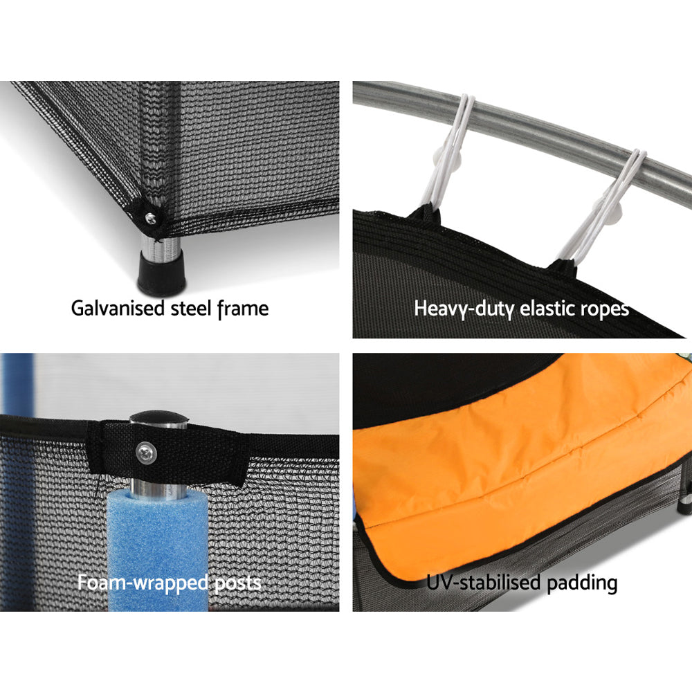 Everfit 4.5FT Kids Trampoline Safety Net Orange