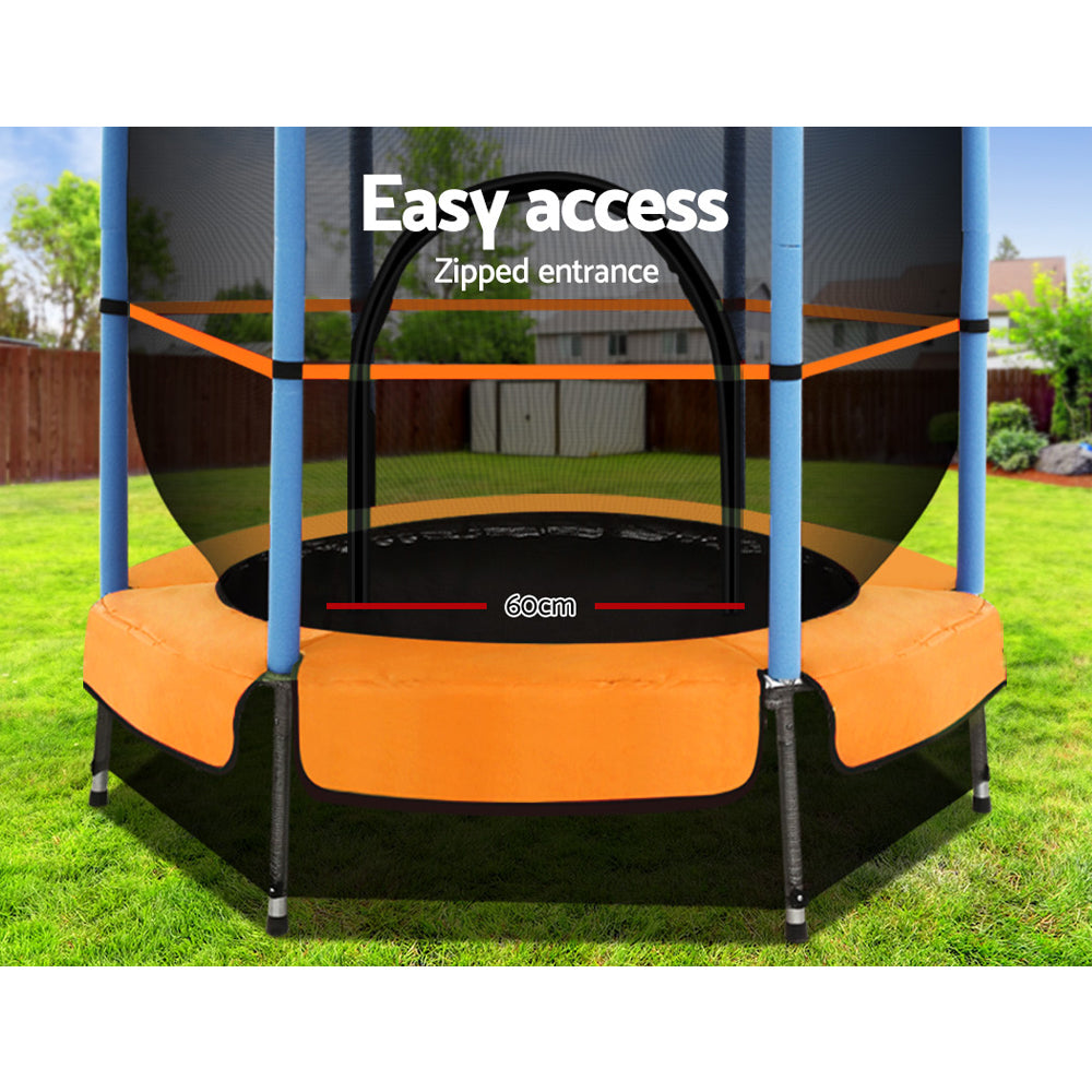Everfit 4.5FT Kids Trampoline Safety Net Orange