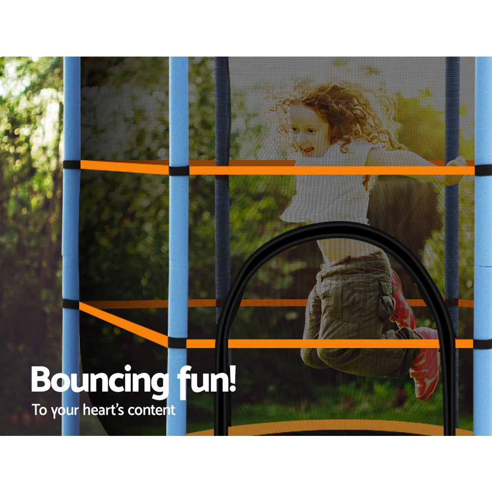 Everfit 4.5FT Kids Trampoline Safety Net Orange