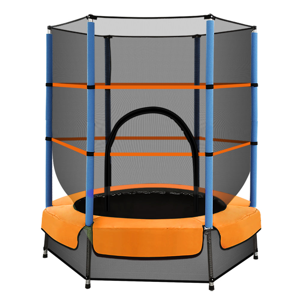 Everfit 4.5FT Kids Trampoline Safety Net Orange