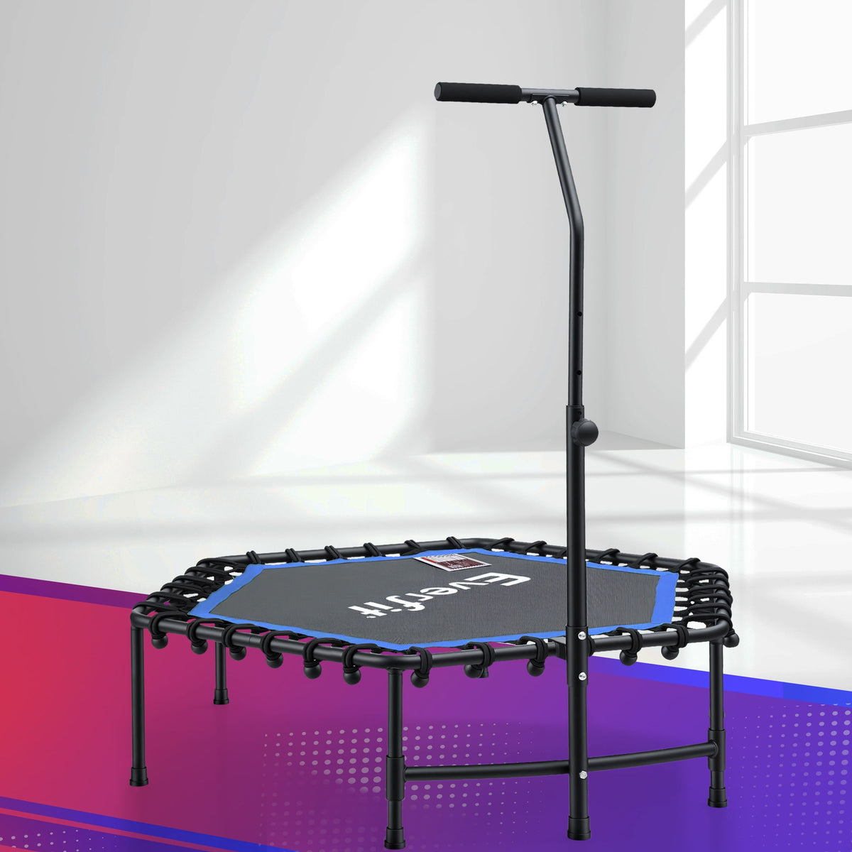 Everfit 48inch Hexagon Fitness Trampoline Rebounder Blue