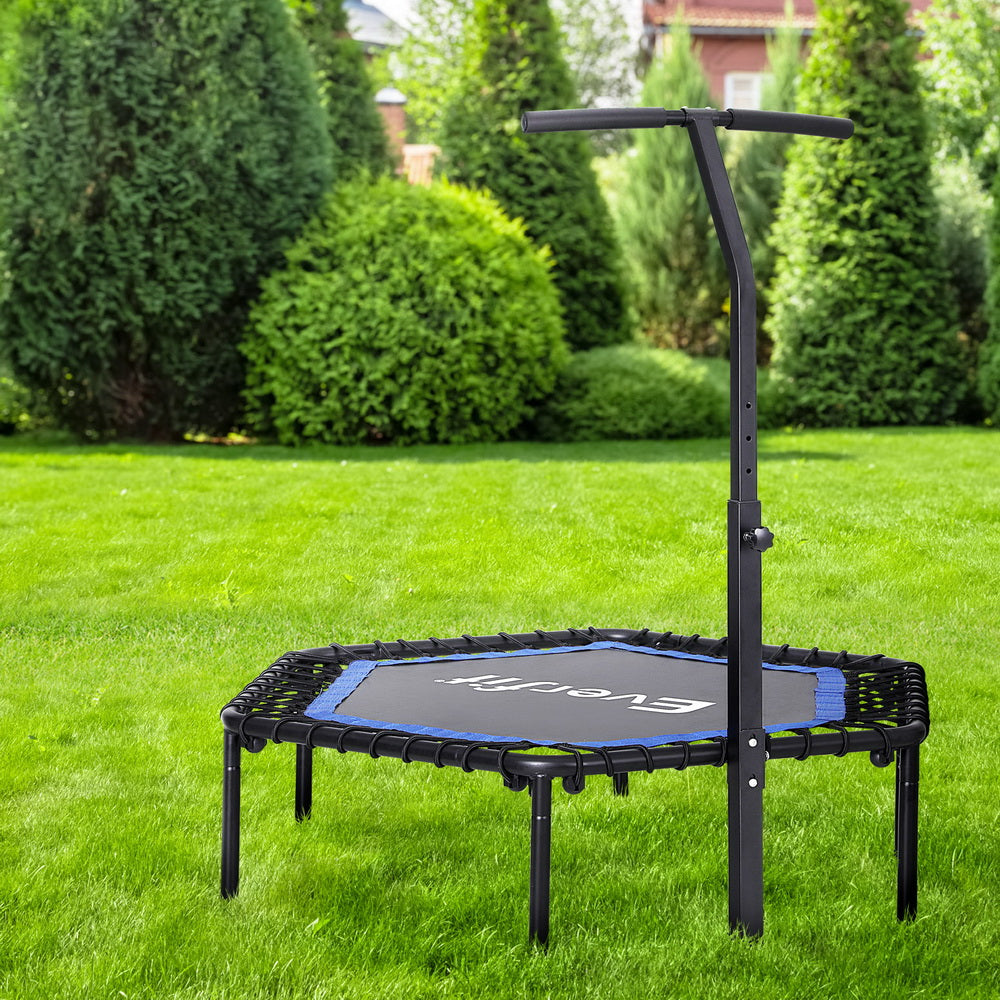 Everfit 48" Fitness Trampoline Rebounder Blue/Black