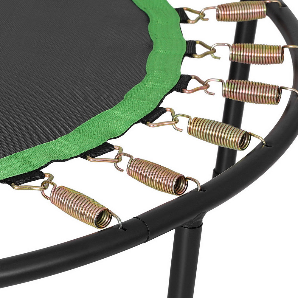 Everfit 48" Round Fitness Trampoline Adjustable Handrail Green