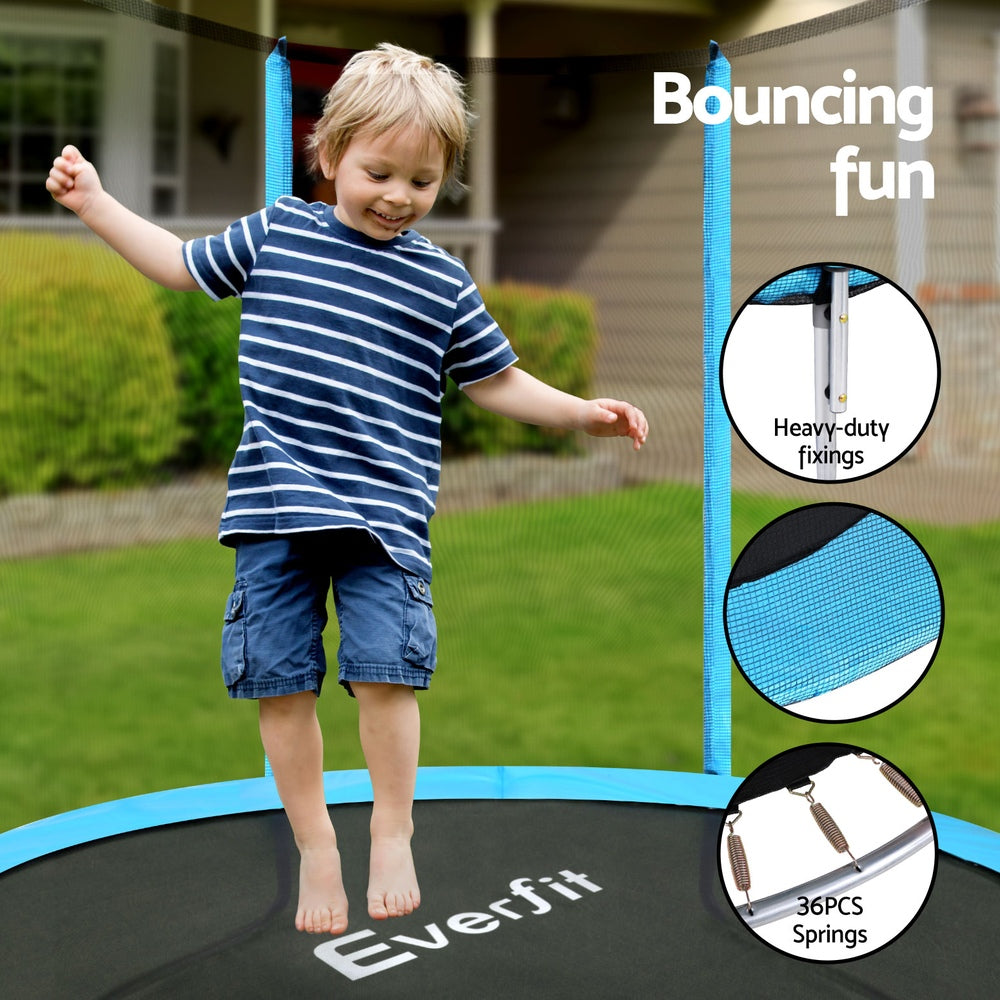Everfit 6FT Kids Trampoline Safety Net Blue