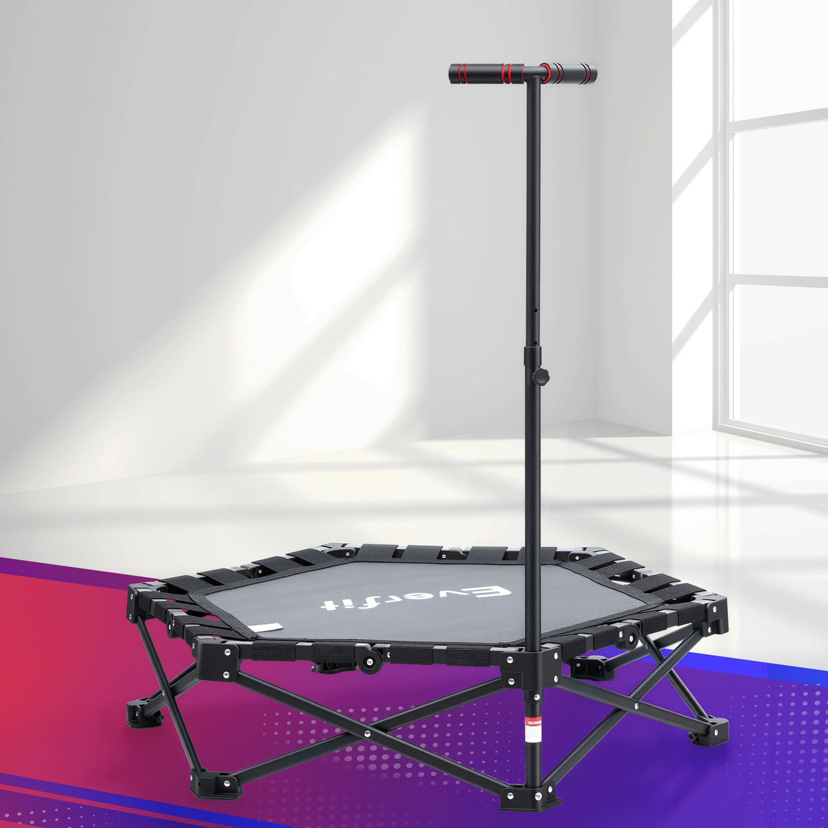 Everfit Foldable Fitness Trampoline 42-inch Black
