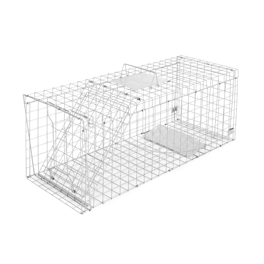 Gardeon Large Humane Animal Trap Cage 150x50cm Silver