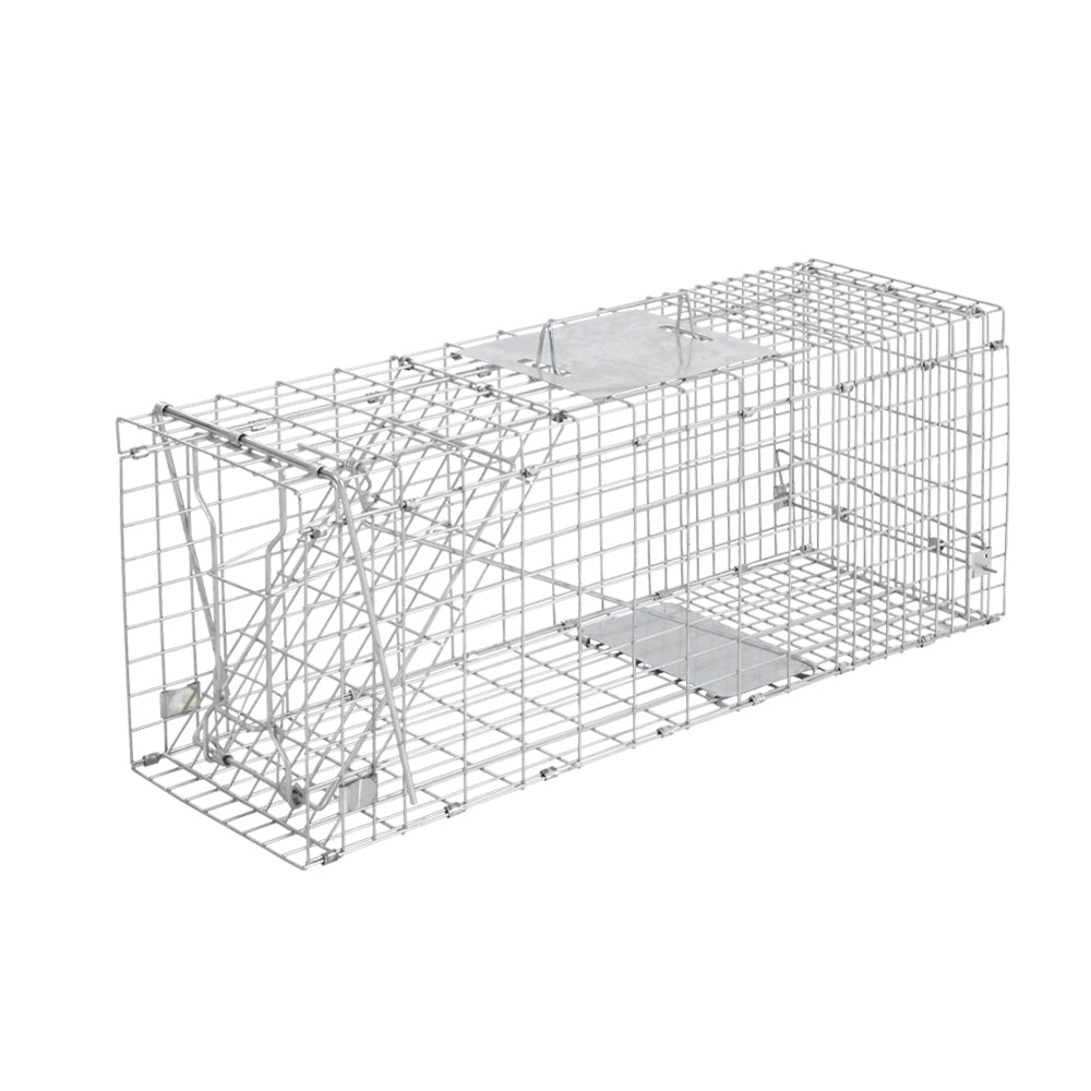 Gardeon Large Humane Animal Trap Cage 66x23cm Silver