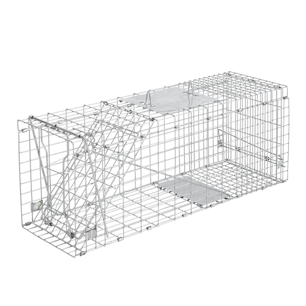 Gardeon 94x34cm Humane Animal Trap Cage Silver