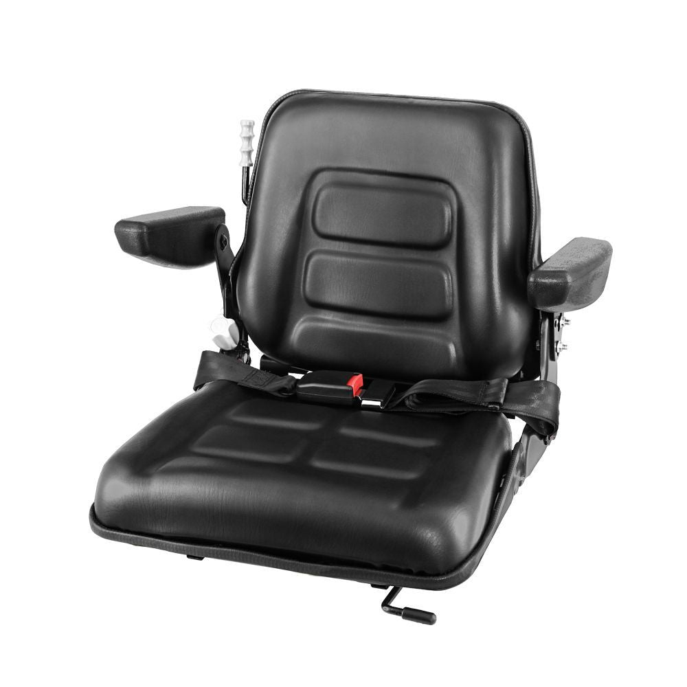 Giantz Universal Tractor Seat Suspension Armrest Black