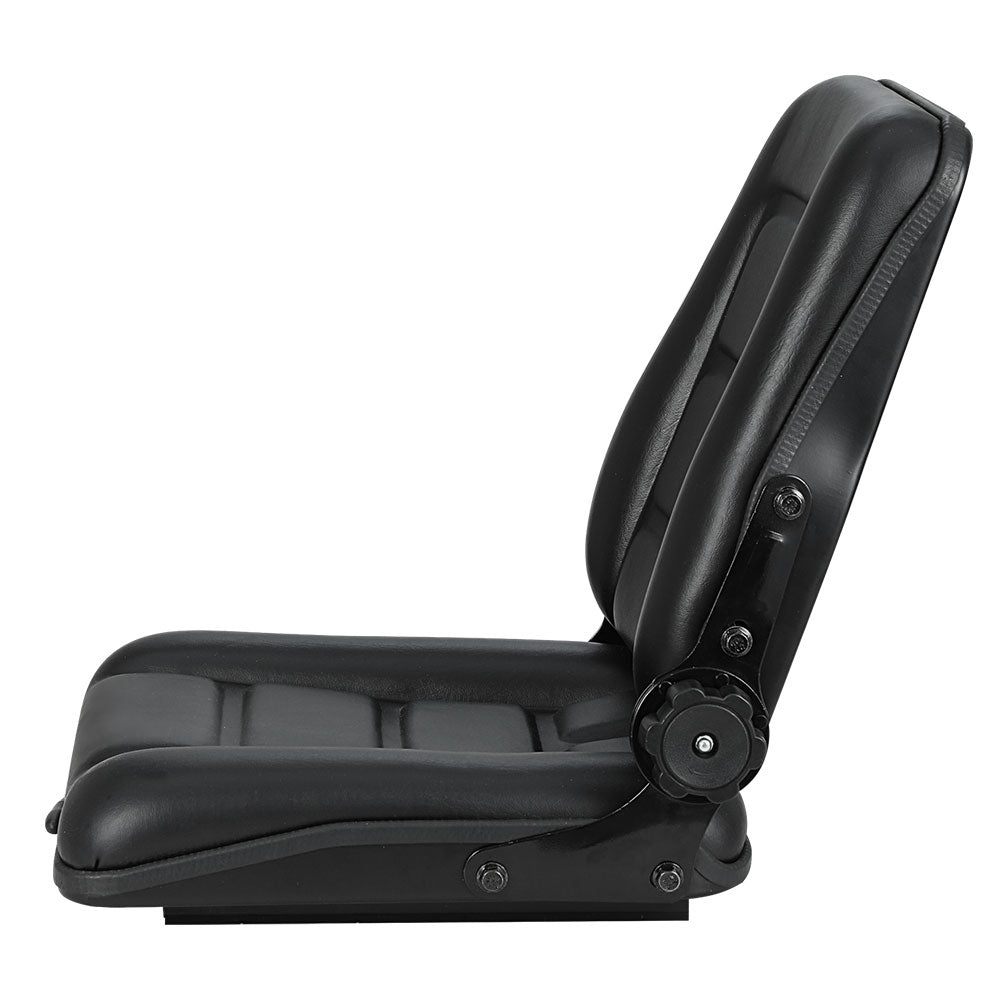Giantz Universal Adjustable Tractor Seat Black PU Leather