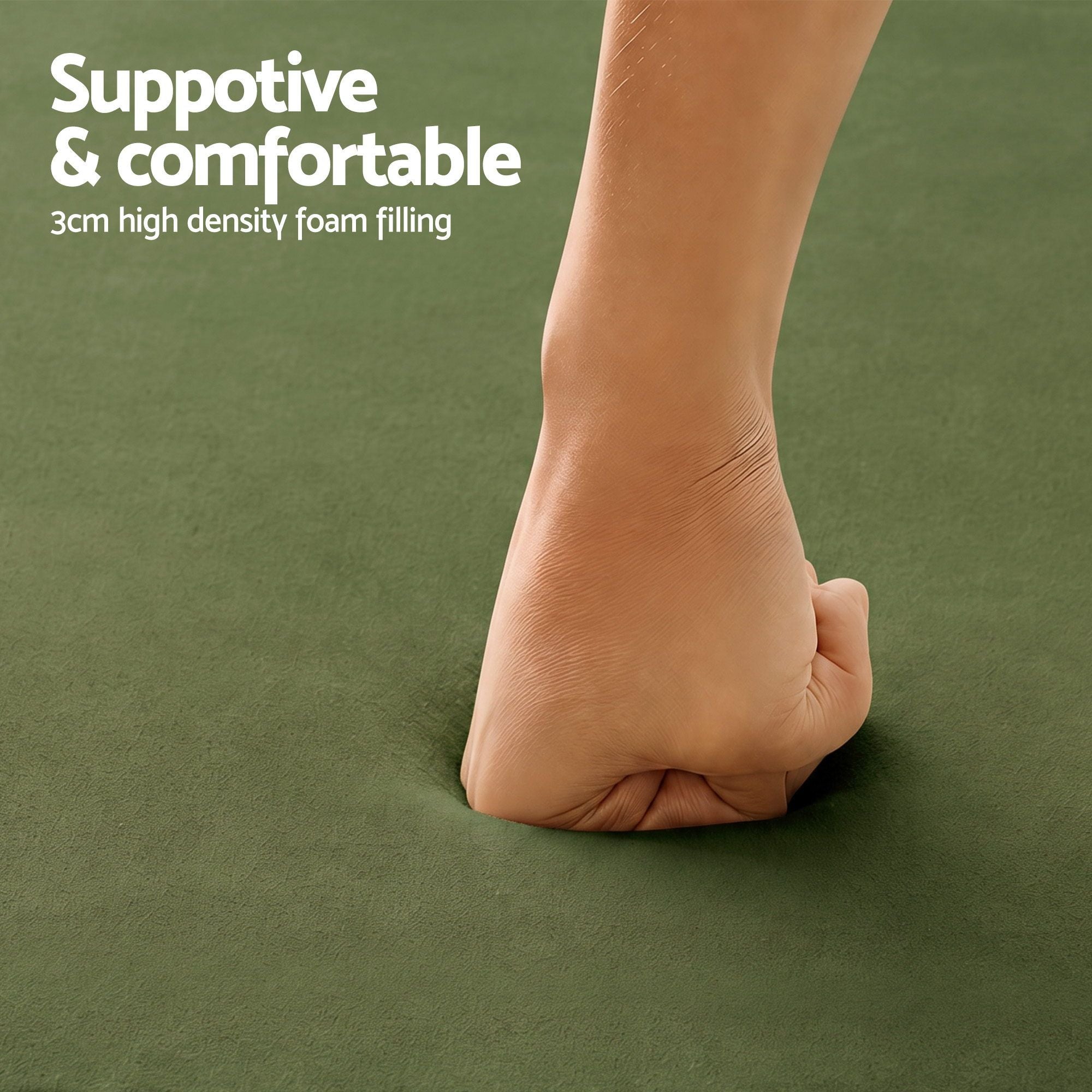 Artiss Tatami Mat Floor Mattress 3cm Thick Futon Mattresses Mellow Mat Rugs Living Room Green