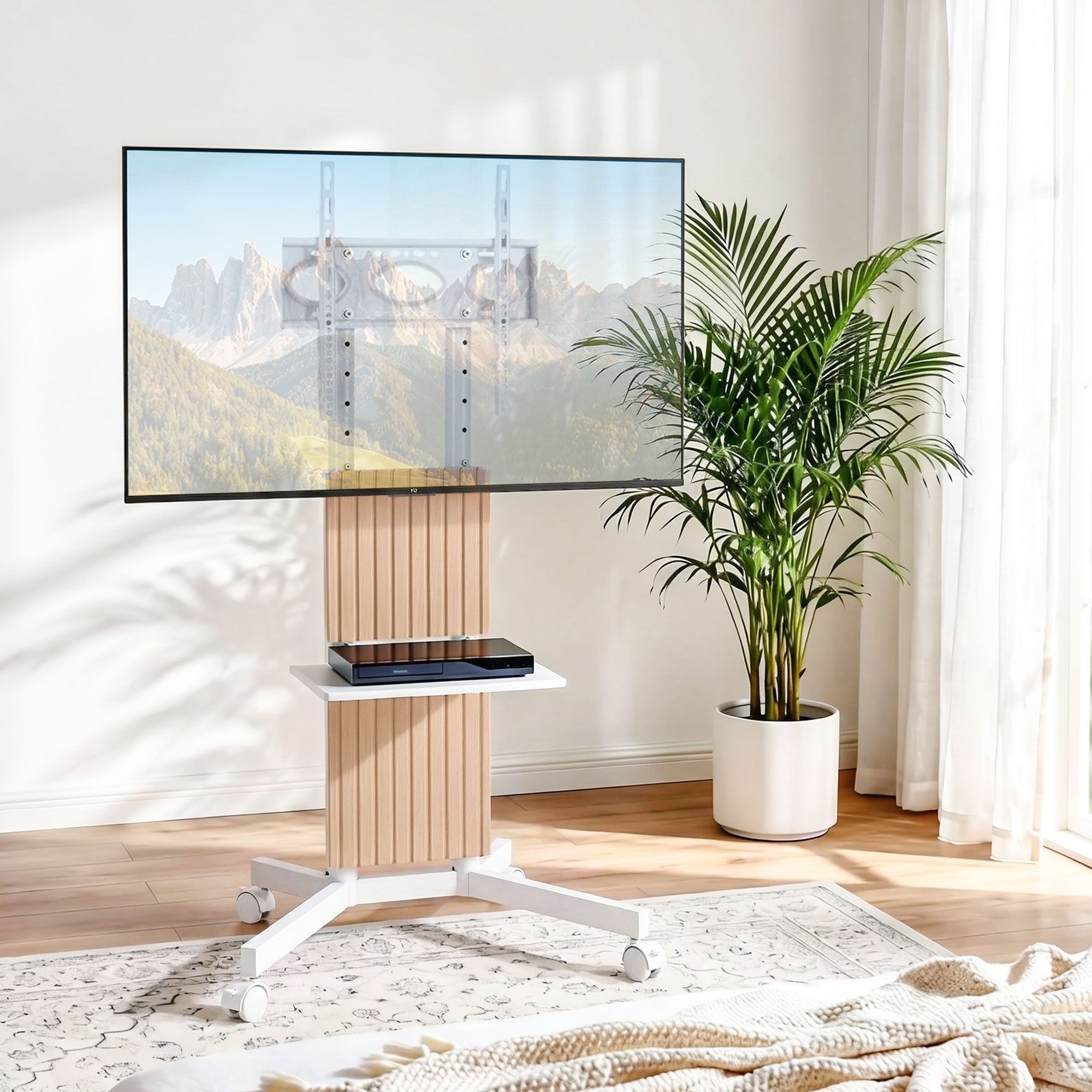 Artiss Mobile TV Floor Stand 32-65 Inch with Lockable Wheels