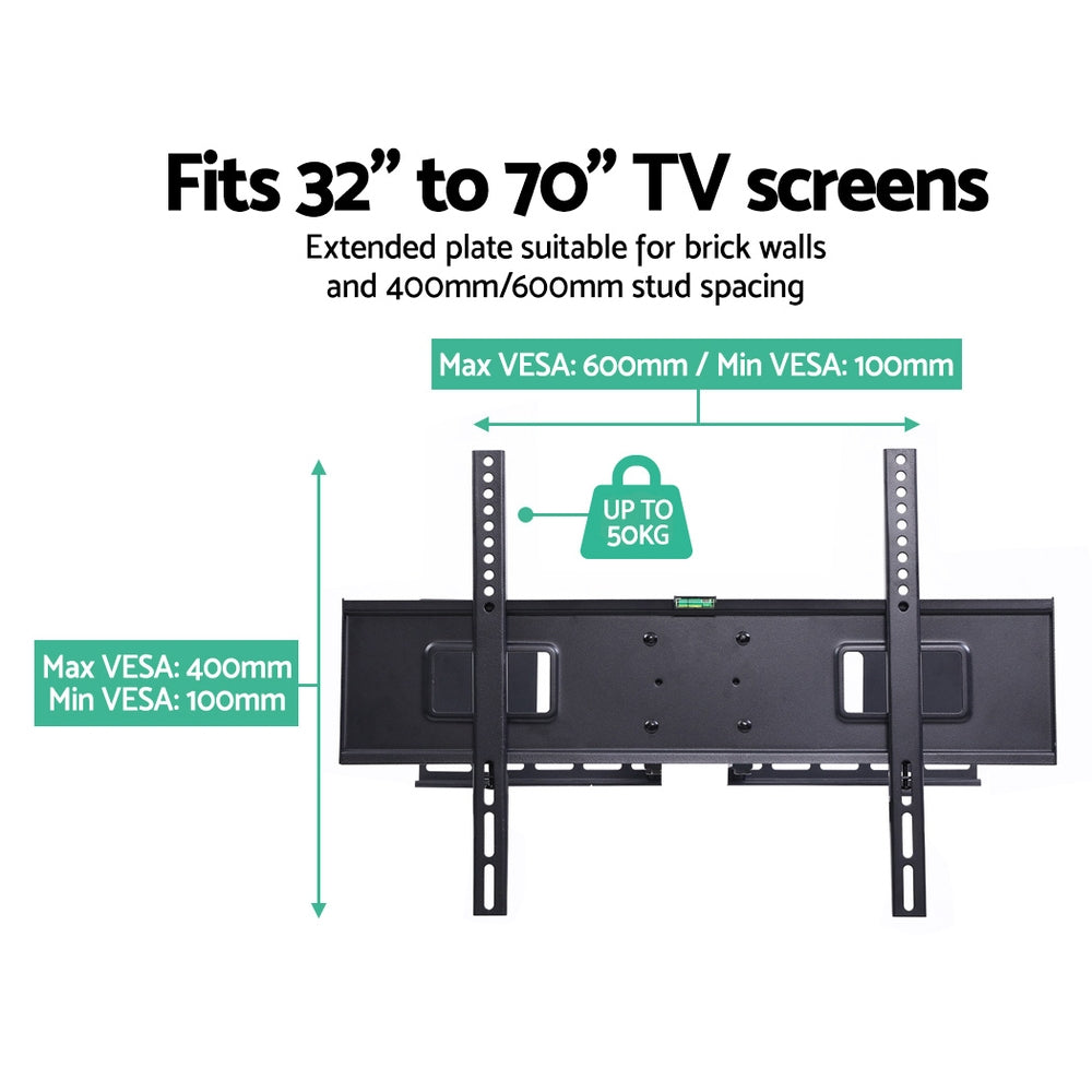 Artiss 32"-70" TV Wall Mount Bracket Full Motion Dual Arms Black