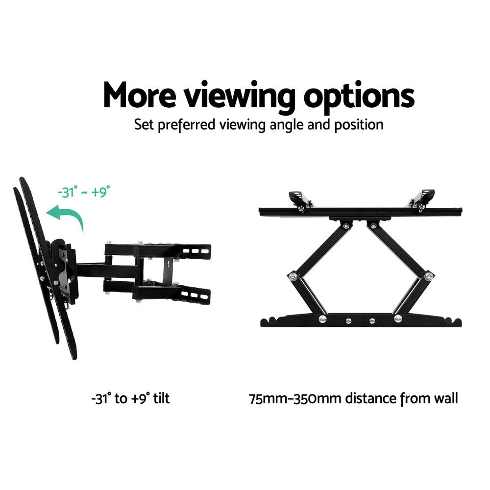 Artiss 23"-55" TV Wall Mount Bracket Full Motion Dual Arms Black