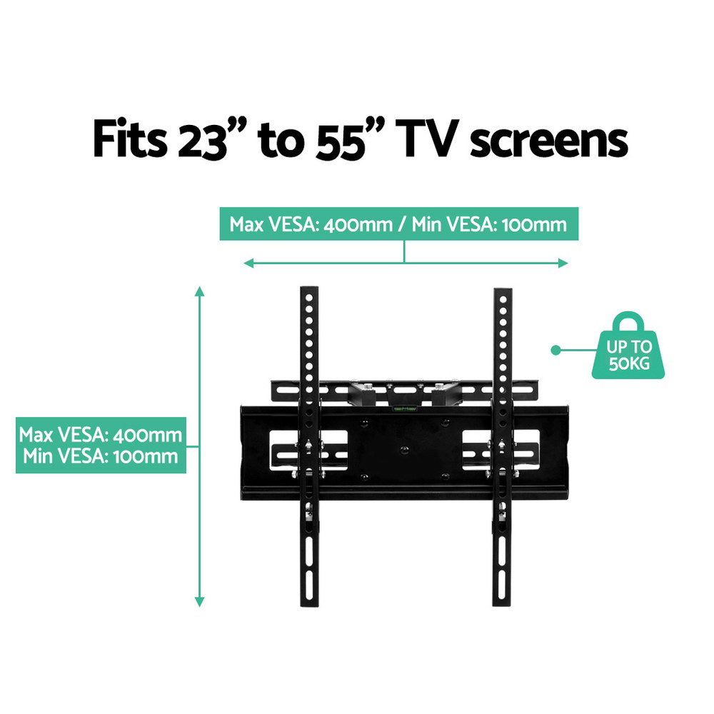 Artiss 23"-55" TV Wall Mount Bracket Full Motion Dual Arms Black