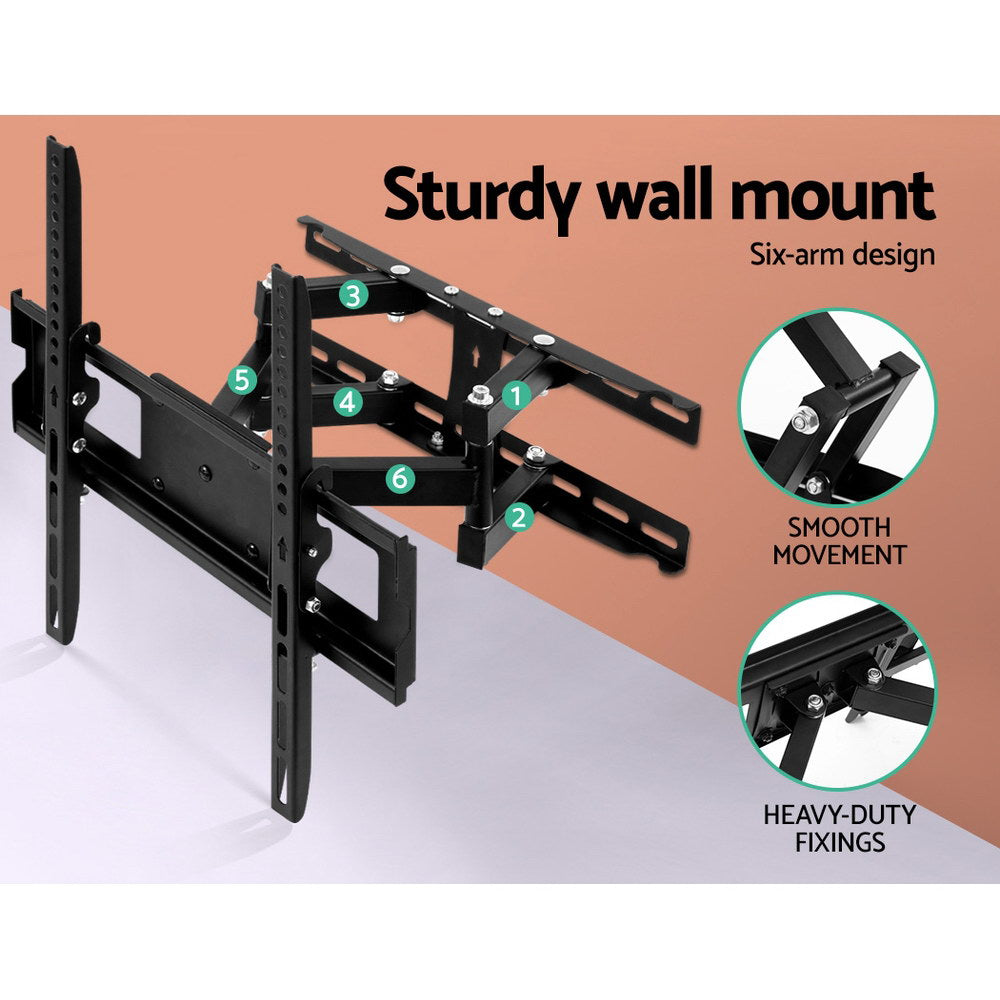 Artiss 23"-55" TV Wall Mount Bracket Full Motion Dual Arms Black