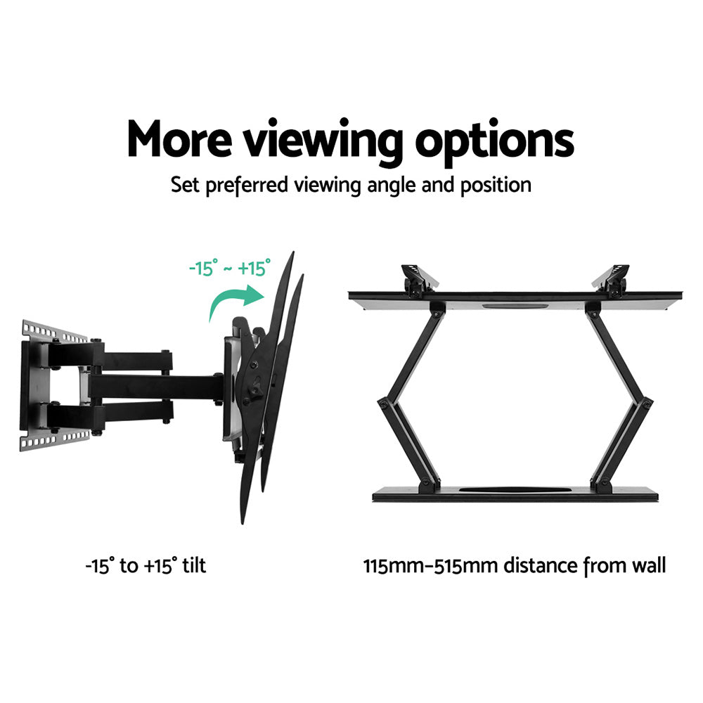 Artiss Full Motion TV Wall Mount Bracket 32"-80" Dual Arms Black