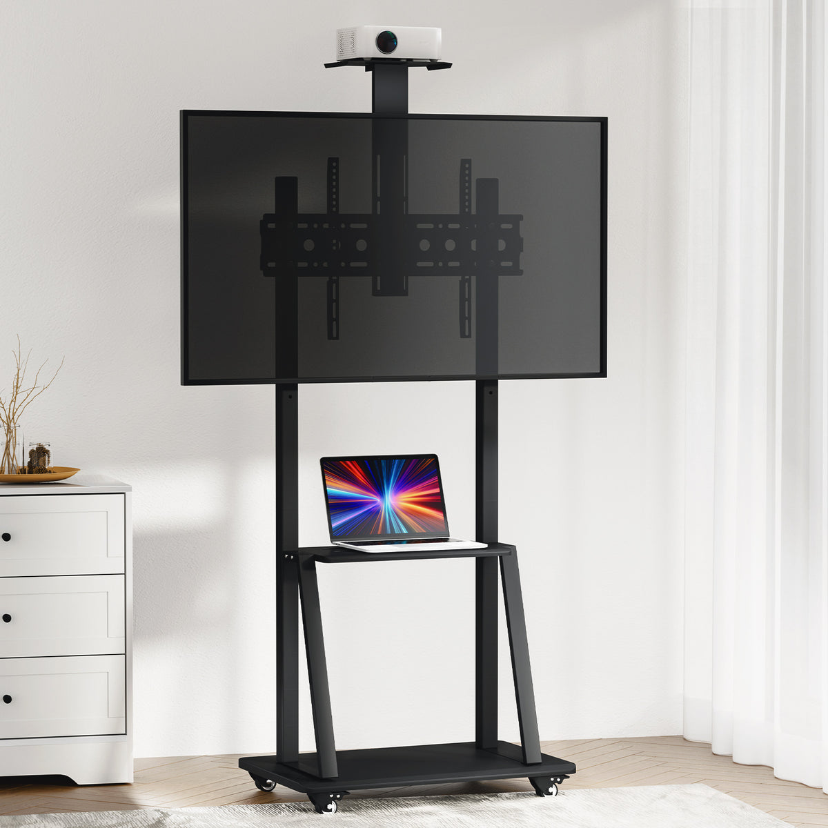 Artiss Mobile TV Stand with Castors for 32"-75" TVs