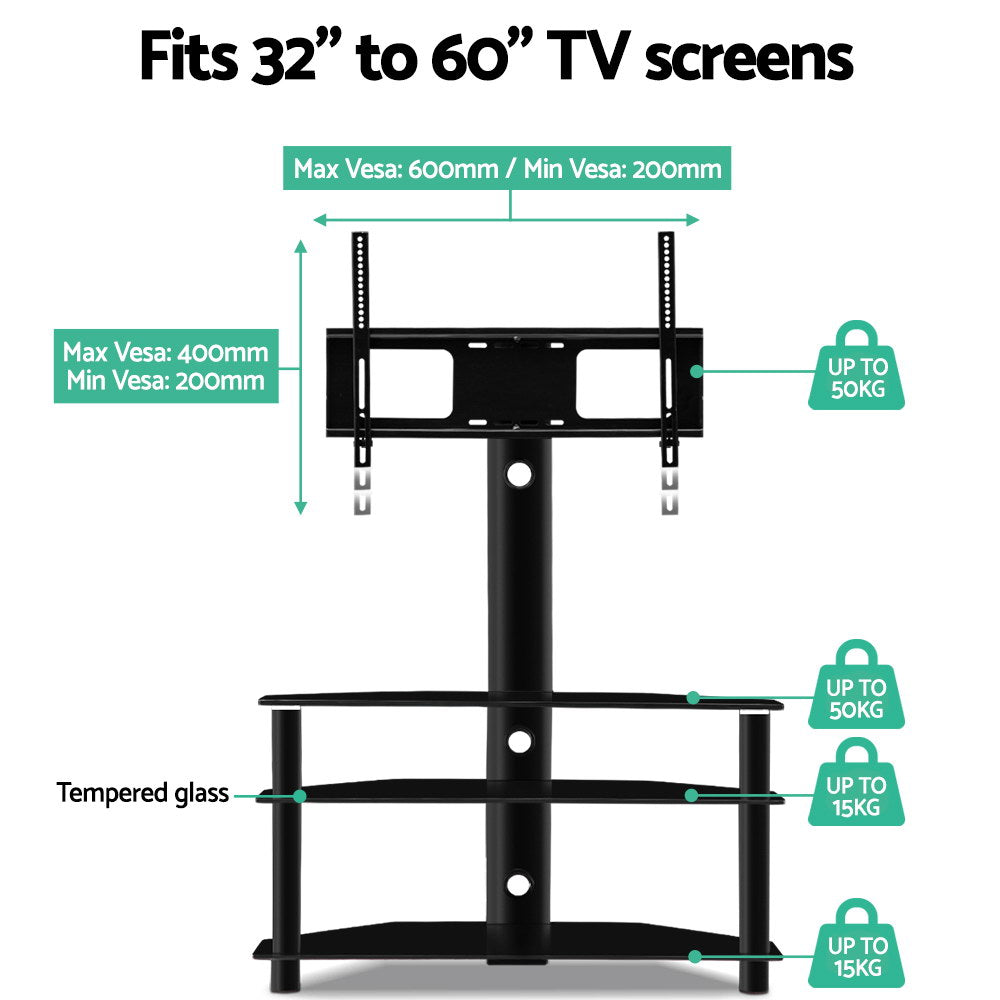 Artiss 32"-60" TV Stand Bracket 3-Tier Black