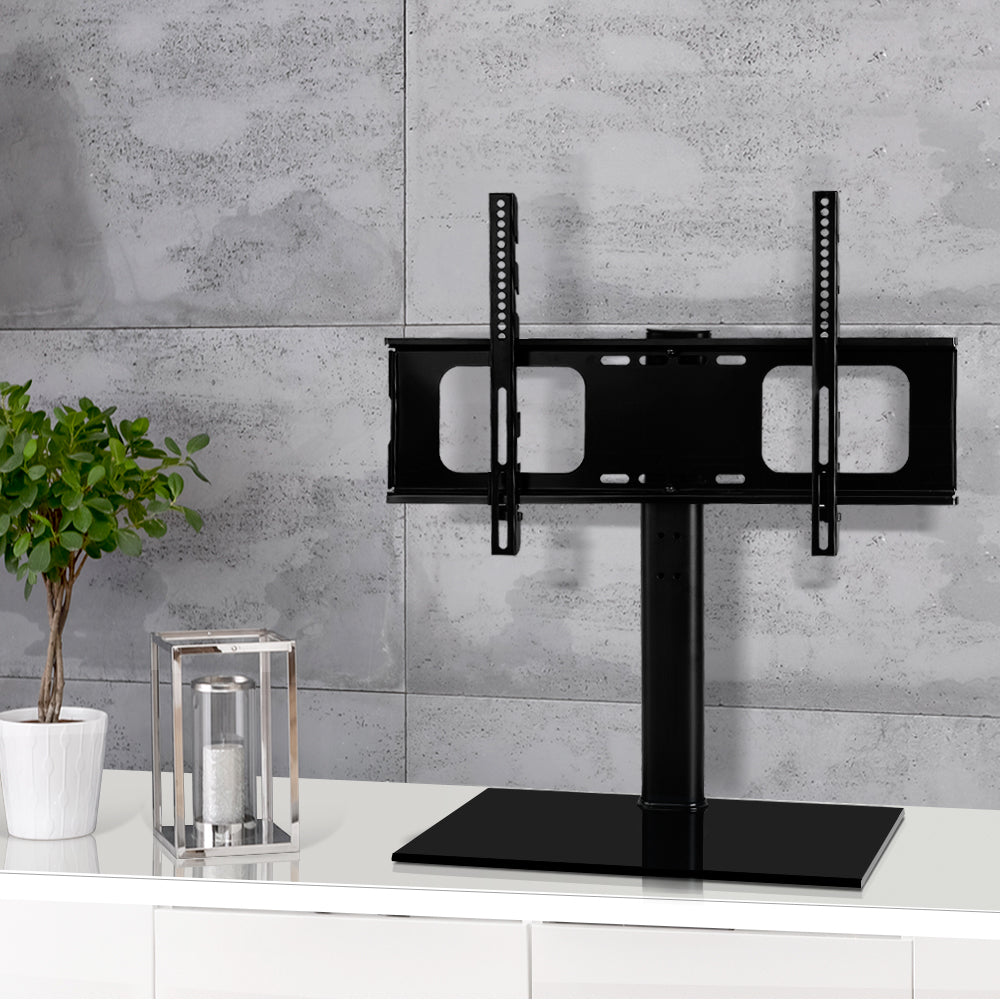 Artiss 32"-70" TV Stand Swivel Mount Black Tempered Glass