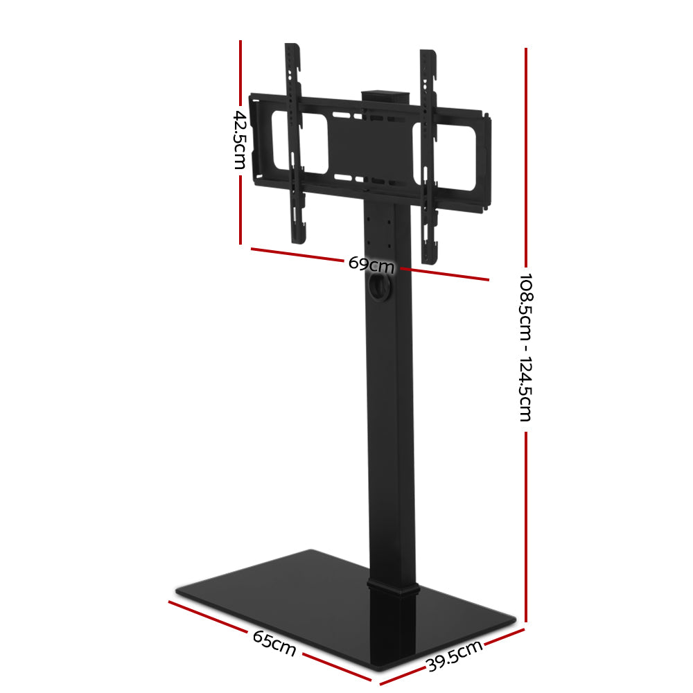 Artiss 32"-70" TV Floor Stand Mount Bracket Black Glass Storage