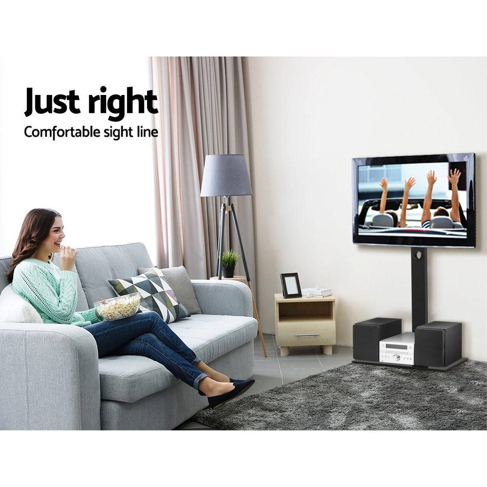 Artiss 32"-70" TV Floor Stand Mount Bracket Black Glass Storage