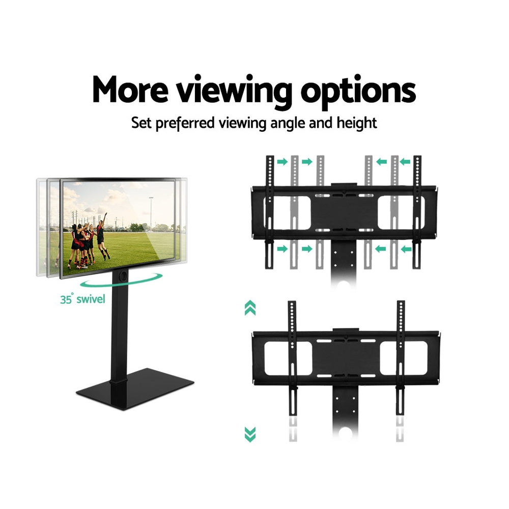 Artiss 32"-70" TV Floor Stand Mount Bracket Black Glass Storage