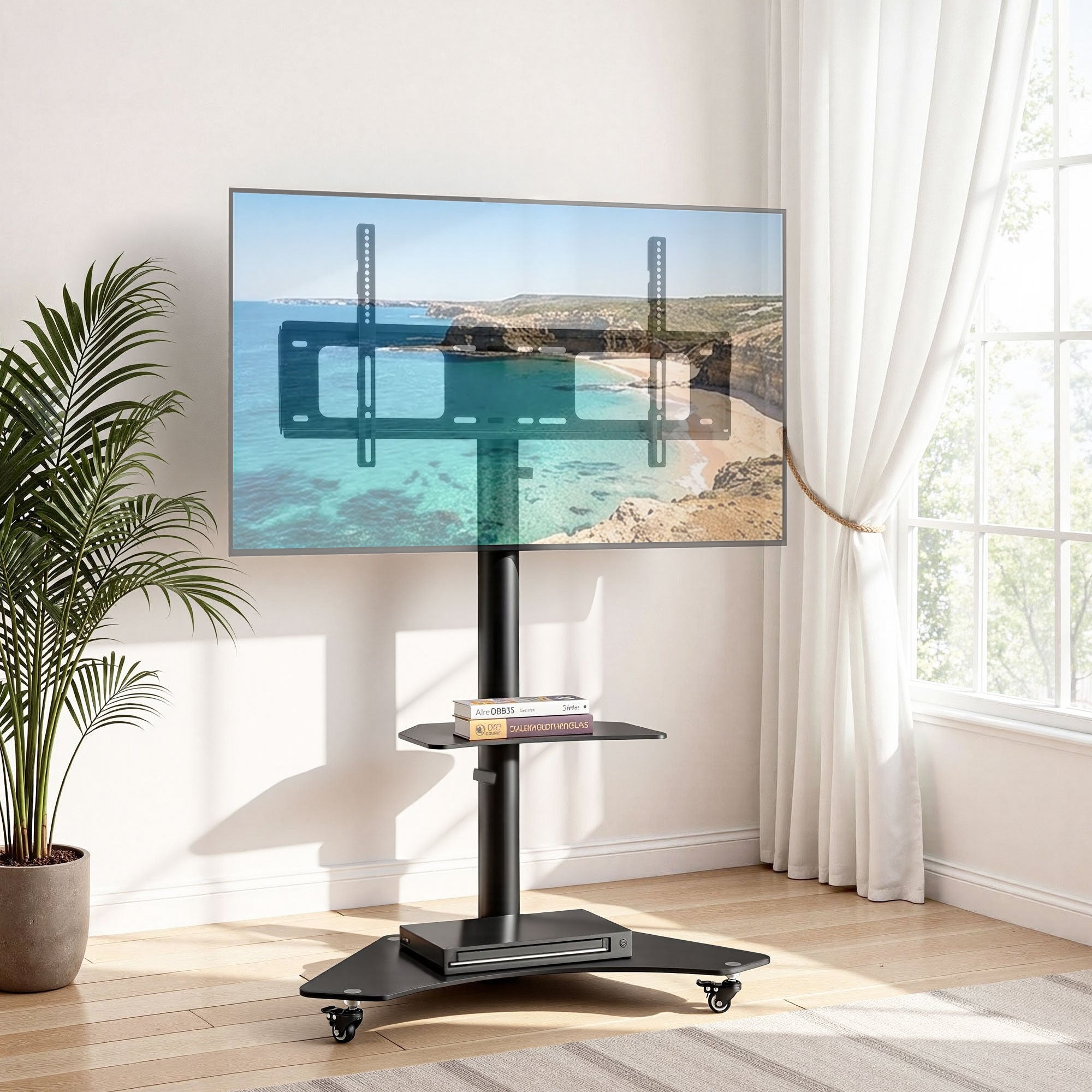 Artiss 40-100" TV Stand Mount Bracket Universal Adjustable Height with Wheels